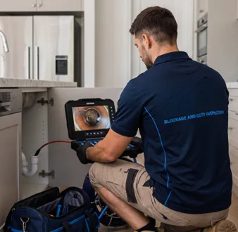 Clearing a blocked sink at a Dulwich Hill property